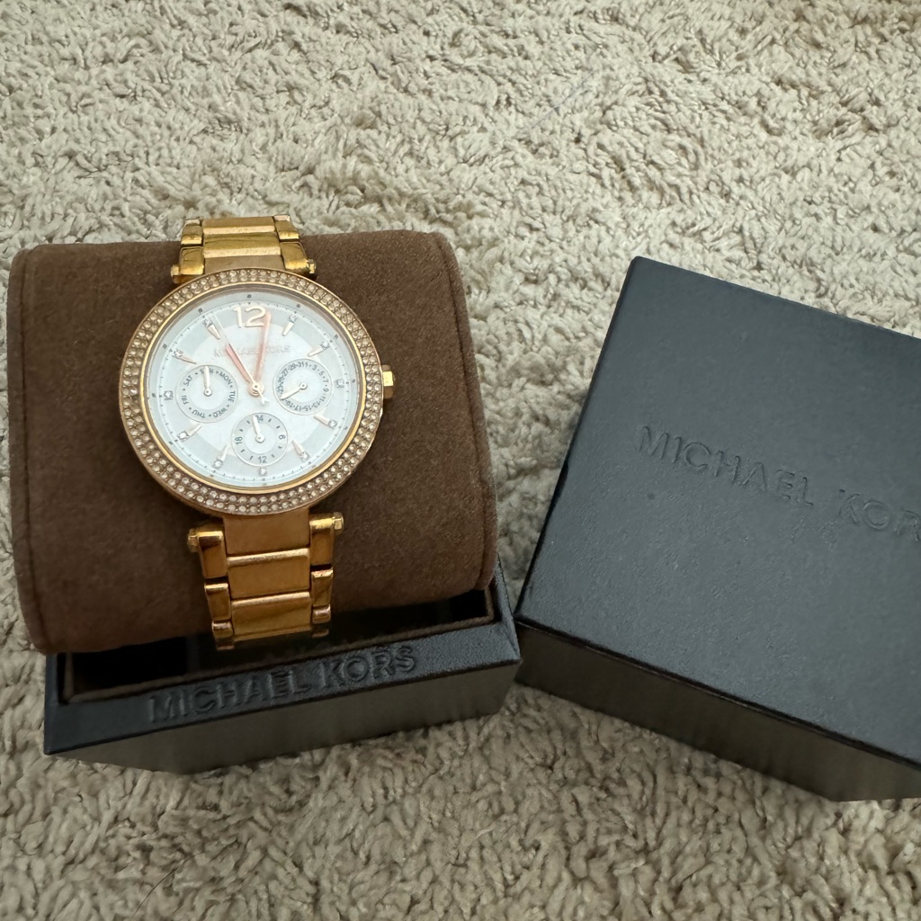 Used Vintage Michael Kors Gold Chronograph Watch